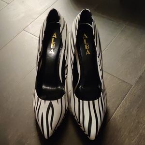 Black and White heels